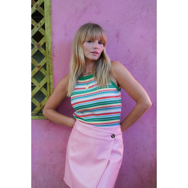 Coco Y Maria Sofia top multicolor stripe