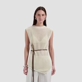 Olaf Olaf Linen open knit top