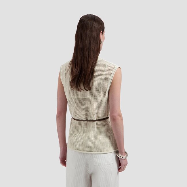 Olaf Linen open knit top