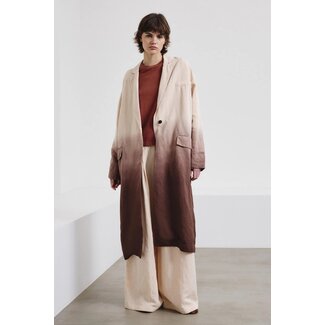 POMANDÈRE POMANDÈRE Dégradé slub canvas coat