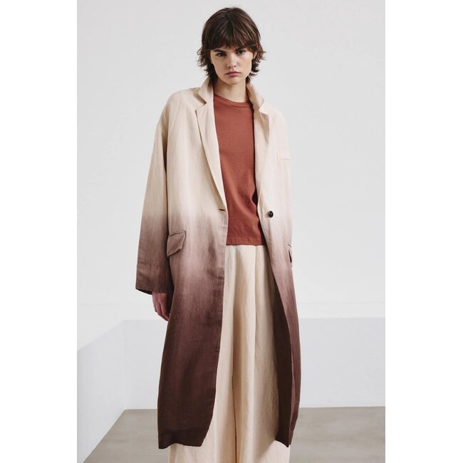 POMANDÈRE Dégradé slub canvas coat