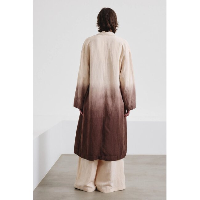 POMANDÈRE Dégradé slub canvas coat