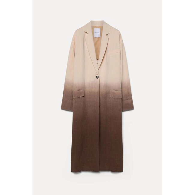 POMANDÈRE Dégradé slub canvas coat