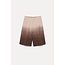 POMANDÈRE Degradé burnt-viscose and linen fabric shorts