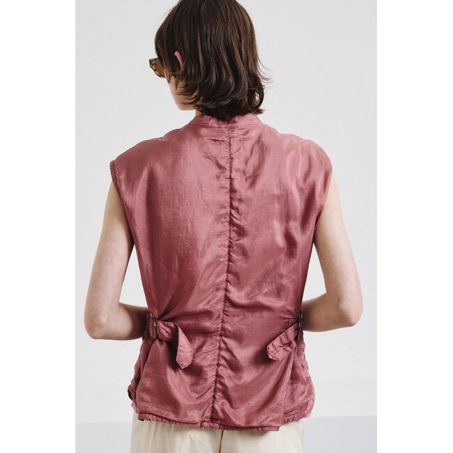 POMANDÈRE Double-layer cotton and silk waistcoat