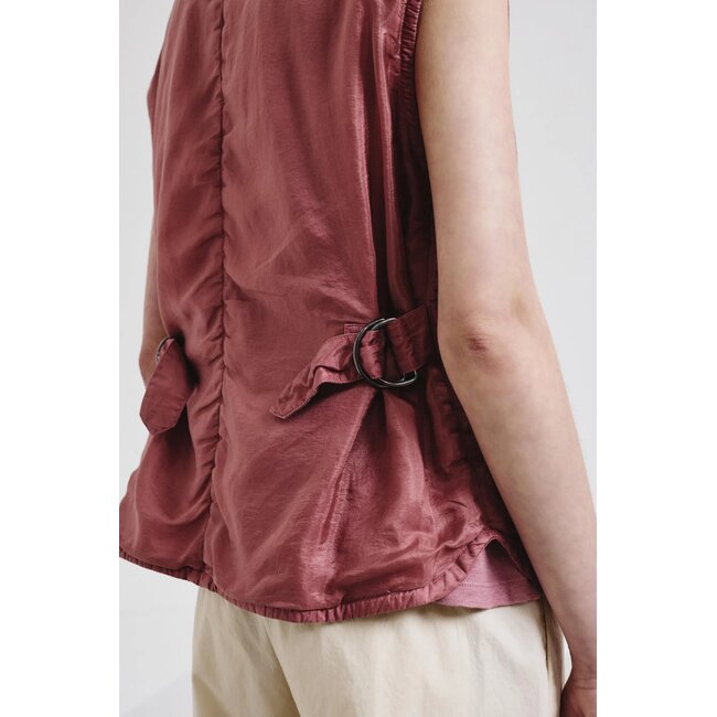 POMANDÈRE Double-layer cotton and silk waistcoat