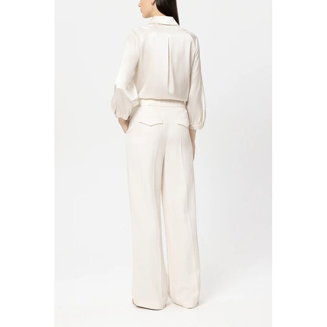 Luisa Cerano Twill-Wideleg-Pants cream