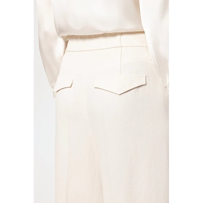 Luisa Cerano Twill-Wideleg-Pants cream