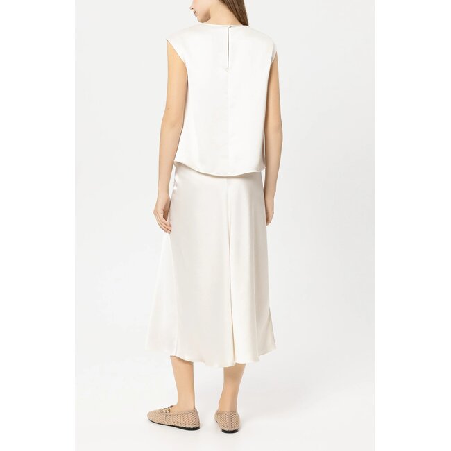 Luisa Cerano Satin-Top mit Knotendetail