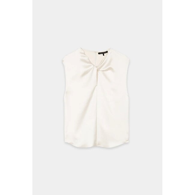 Luisa Cerano Satin-Top mit Knotendetail