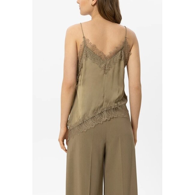 Luisa Cerano Blouse khaki kant