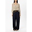 Luisa Cerano Collarless Blouse in Viscose Crepon