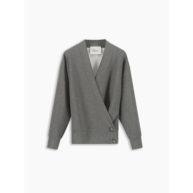 8PM Exeter Cardigan Grey Melange