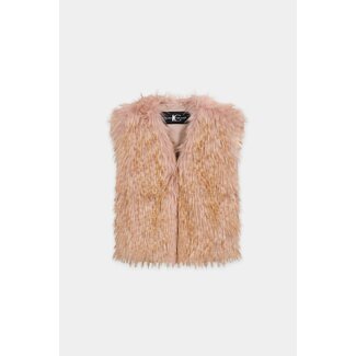 Luisa Cerano Luisa Cerano Boho vest in faux fur look nude