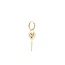 Anna + Nina Single Bravery Heart Hoop Earring