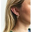 Anna + Nina Single Bravery Heart Hoop Earring