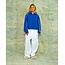 Sea me Happy Scottie Zip Up Sweater Cobalt
