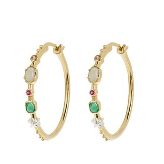 Anna + Nina Anna + Nina Big Storybook Hoop Earrings
