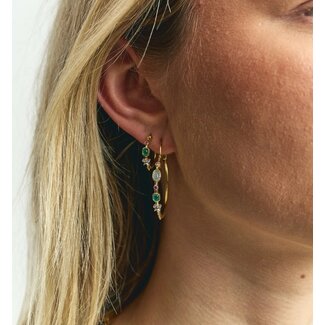 Anna + Nina Anna + Nina Small Storybook Hoop Earrings