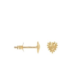 Anna + Nina Anna + Nina Single Bravery Heart Stud Gold Plated