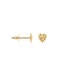 Anna + Nina Anna + Nina Single Bravery Heart Stud Gold Plated