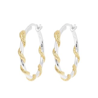 Anna + Nina Anna + Nina Big Twisting Serpent Hoop Earrings