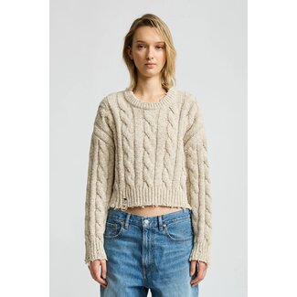 DENIMIST DENIMIST Oversized cropped aran sweater