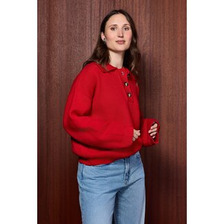Coco Y Maria Coco Y Maria Coco Polo Knit Red