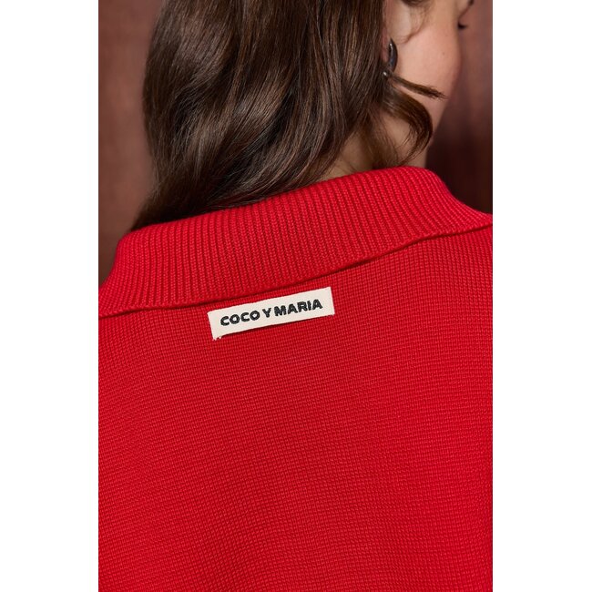 Coco Y Maria Coco Polo Knit Red