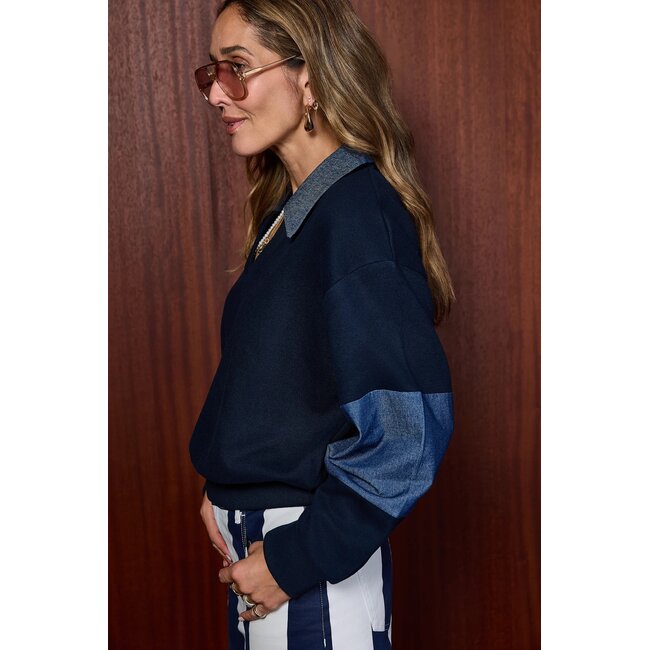 Coco Y Maria Loma Polo Navy Denim