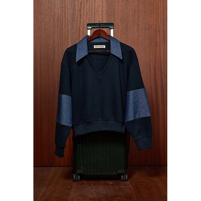 Coco Y Maria Loma Polo Navy Denim