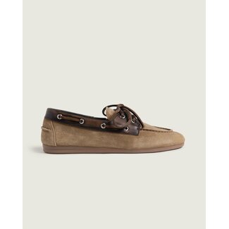 Posa Posa Boat Loafer Brushed Fur - Suede/ Leather Caramelo