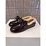 Posa Boat Loafer Fur - Box Leather Burgundy