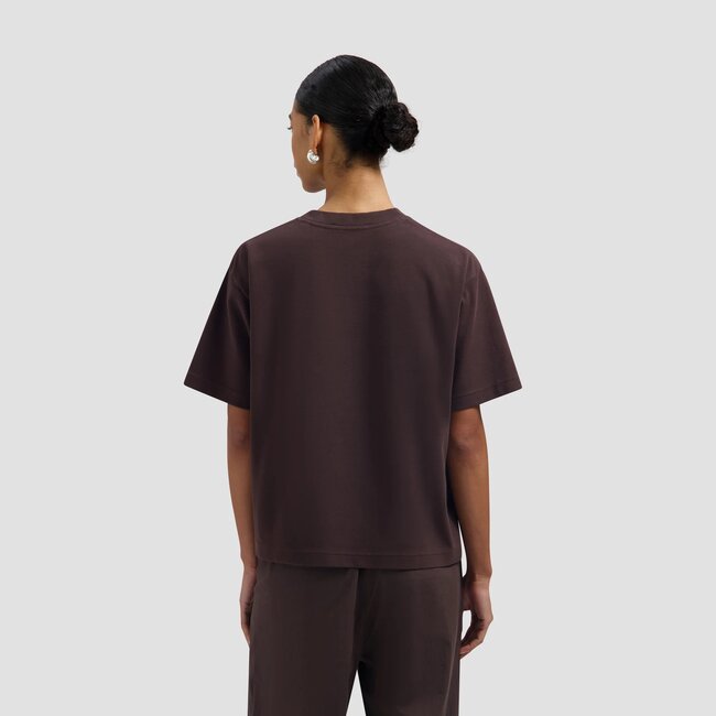Olaf Retro logo boxy tee chocolate plum