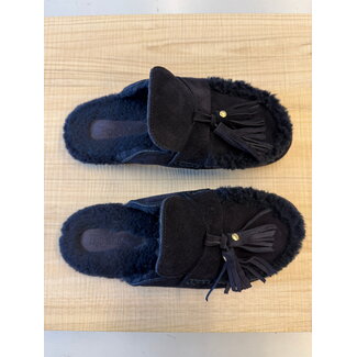 Posa Posa Ranch Tassel Mule – Suede Night blue