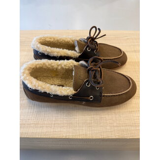 Posa Posa Boat Loafer Brushed Fur - Suede/ Leather Dark brown
