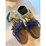 Posa Boat Loafer Brushed Fur - Suede/ Leather Dark brown