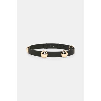 Dorothee Schumacher Dorothee Schumacher TRUE CUOIO 5cm stud belt black