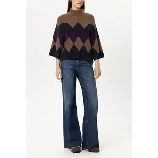 Luisa Cerano Cape Pullover multi