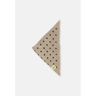 V Von Goat Bandana Polka Dots greige/canteen with fringes
