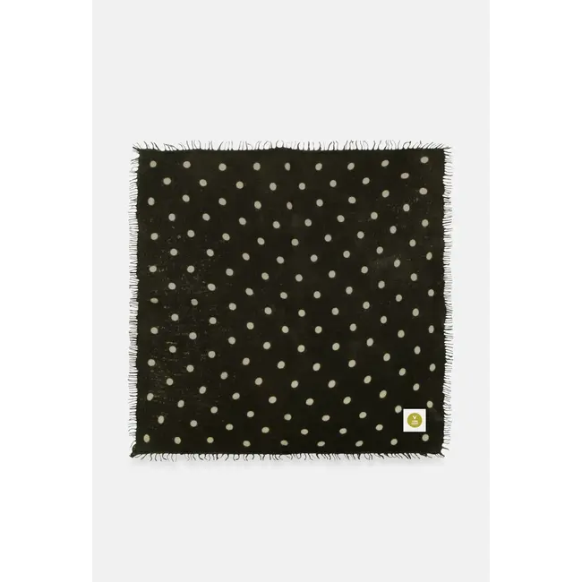 Bandana Polka Dots canteen/greige with fringes