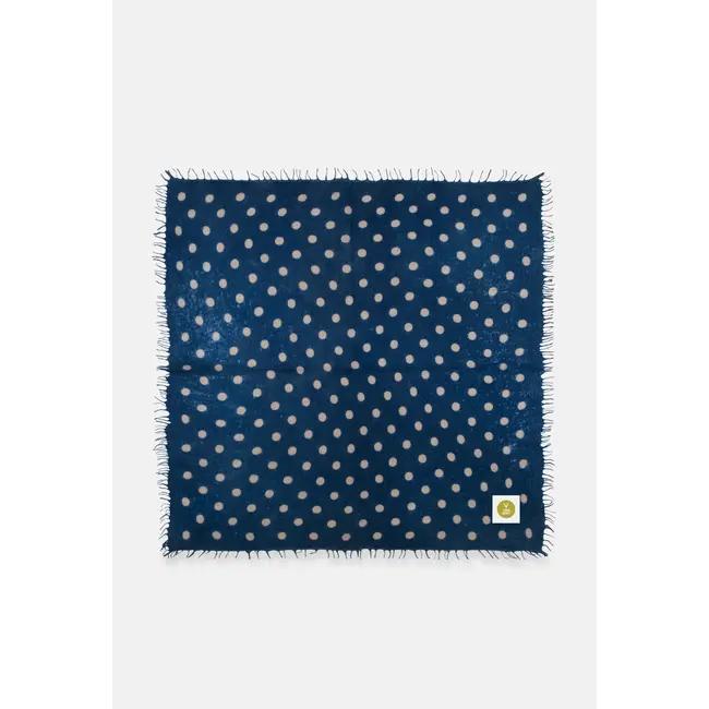 Bandana Polka Dots orca/sandy with fringes