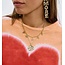 Anna+Nina Peridot Gemstone Necklace Gold Plated