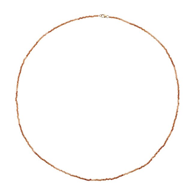 Anna+Nina Hessonite Gemstone Necklace Gold Plated