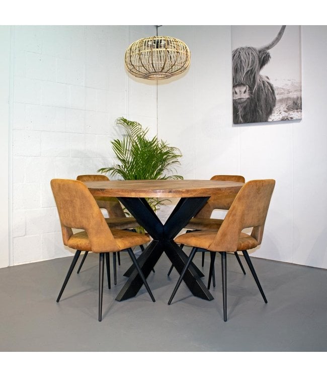 Ronde eettafel Las Vegas Mangohout