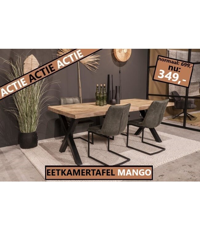 Eettafel Parijs Mangohout X  poot