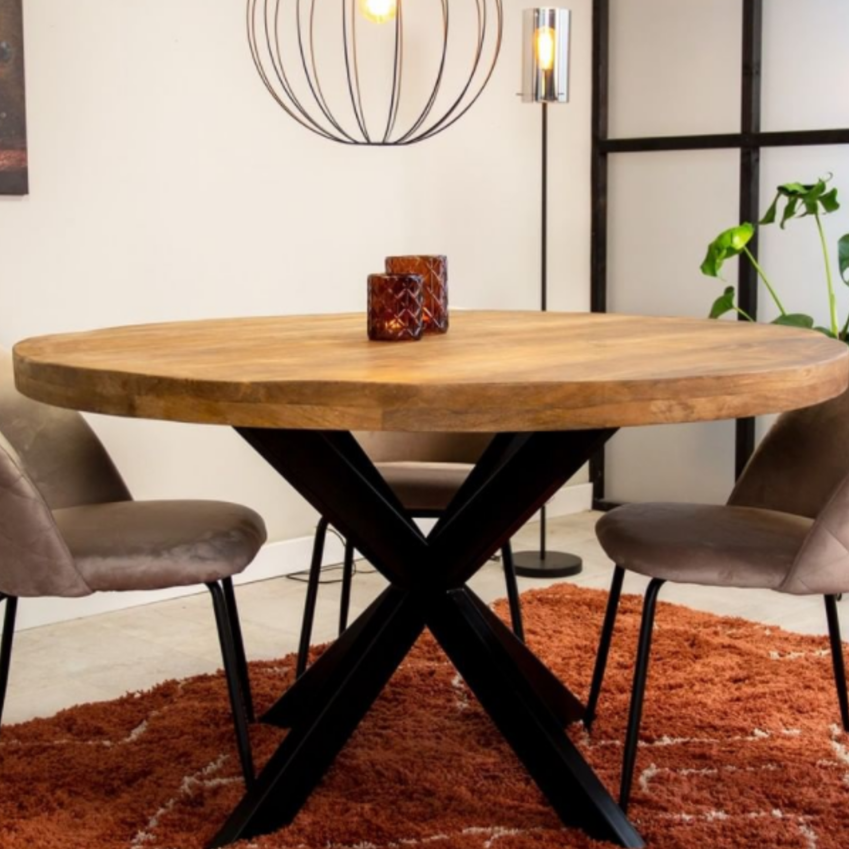 Eettafel Mangohout Kruispoot New York