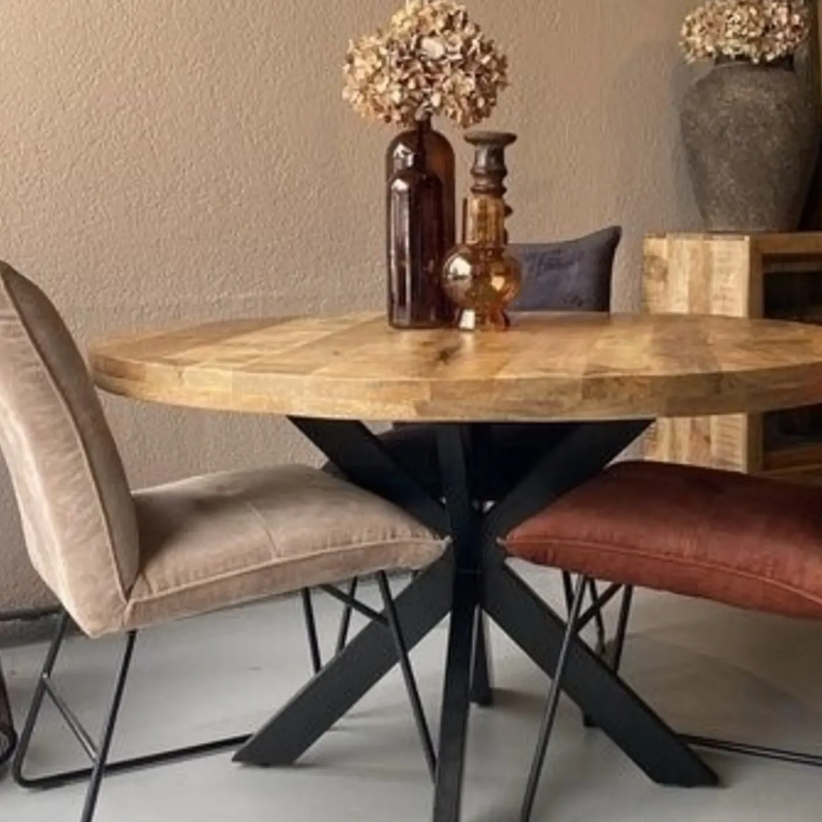 Eettafel Mangohout Kruispoot New York
