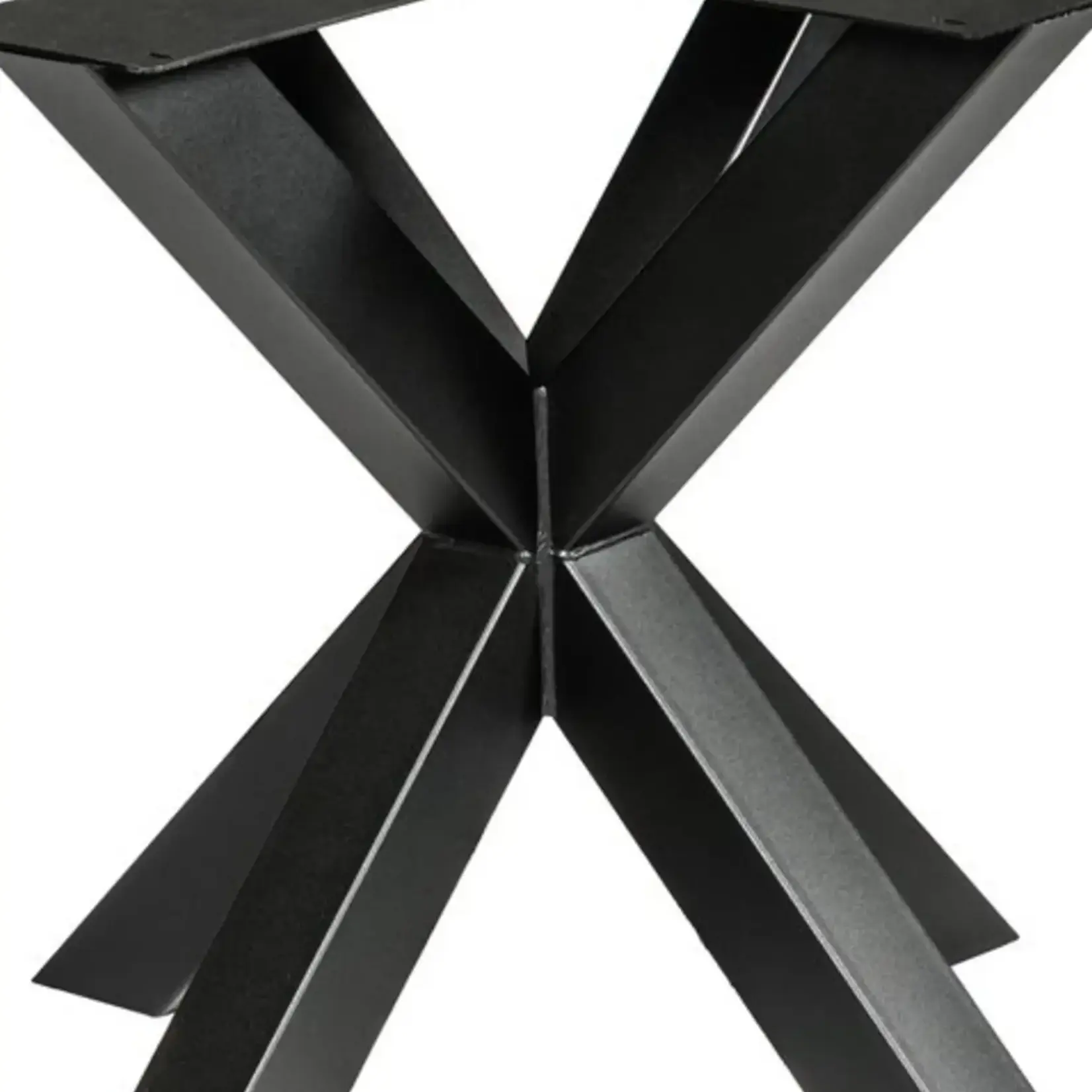 Eettafel Mangohout Zwart Kruispoot Aspen
