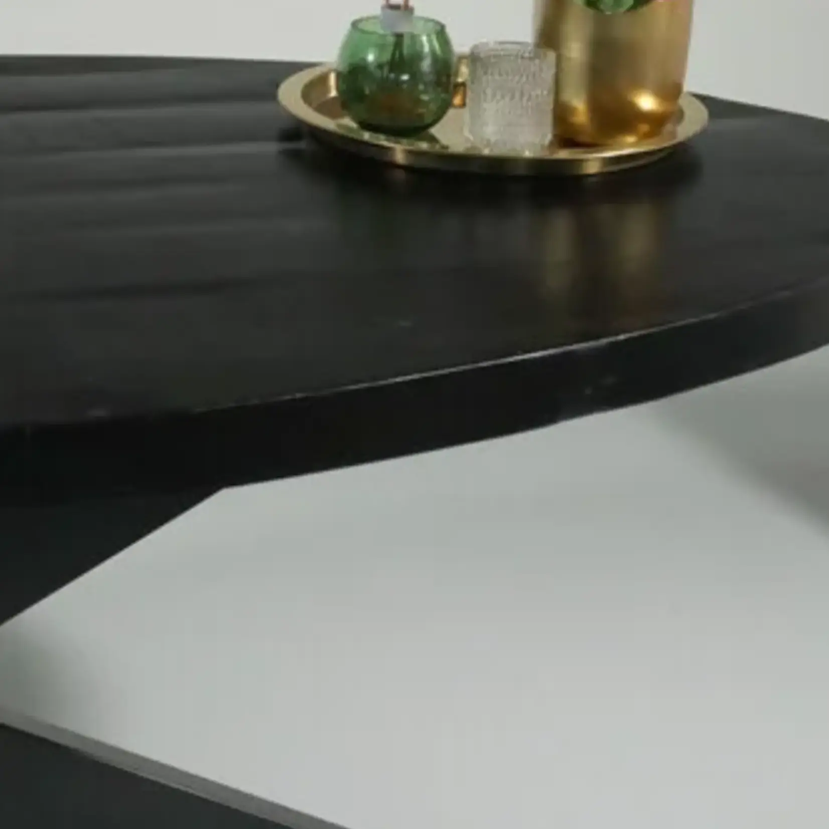 Ovaal eettafel Mangohout zwart Detroit